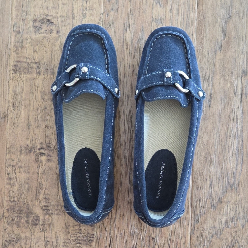 Banana Republic Navy Suede Bit Loafers - Picture 11 of 11